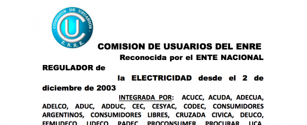 comunicado del cuenre por los cortes eléctricos generados por Edenor y Edesur